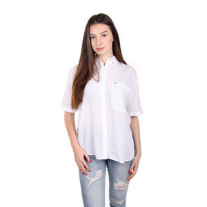 Tommy Hilfiger dámská bílá bavlněná košile s krátkým rukávem - S (100)
